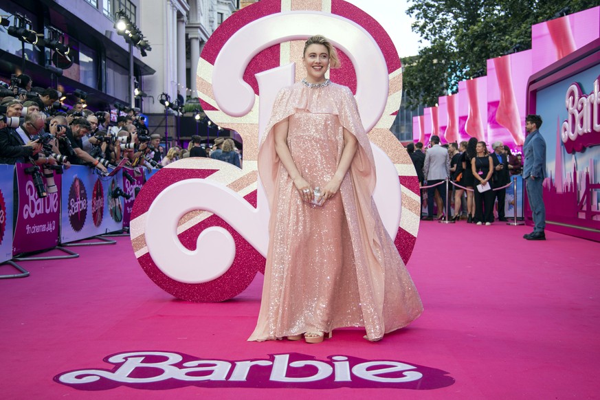 FILE - Greta Gerwig arrives at the premiere of &quot;Barbie&quot; on Wednesday, July 12, 2023, in London. Gerwig turns 40 on Aug. 4. (Vianney Le Caer/Invision/AP, File)
Greta Gerwig