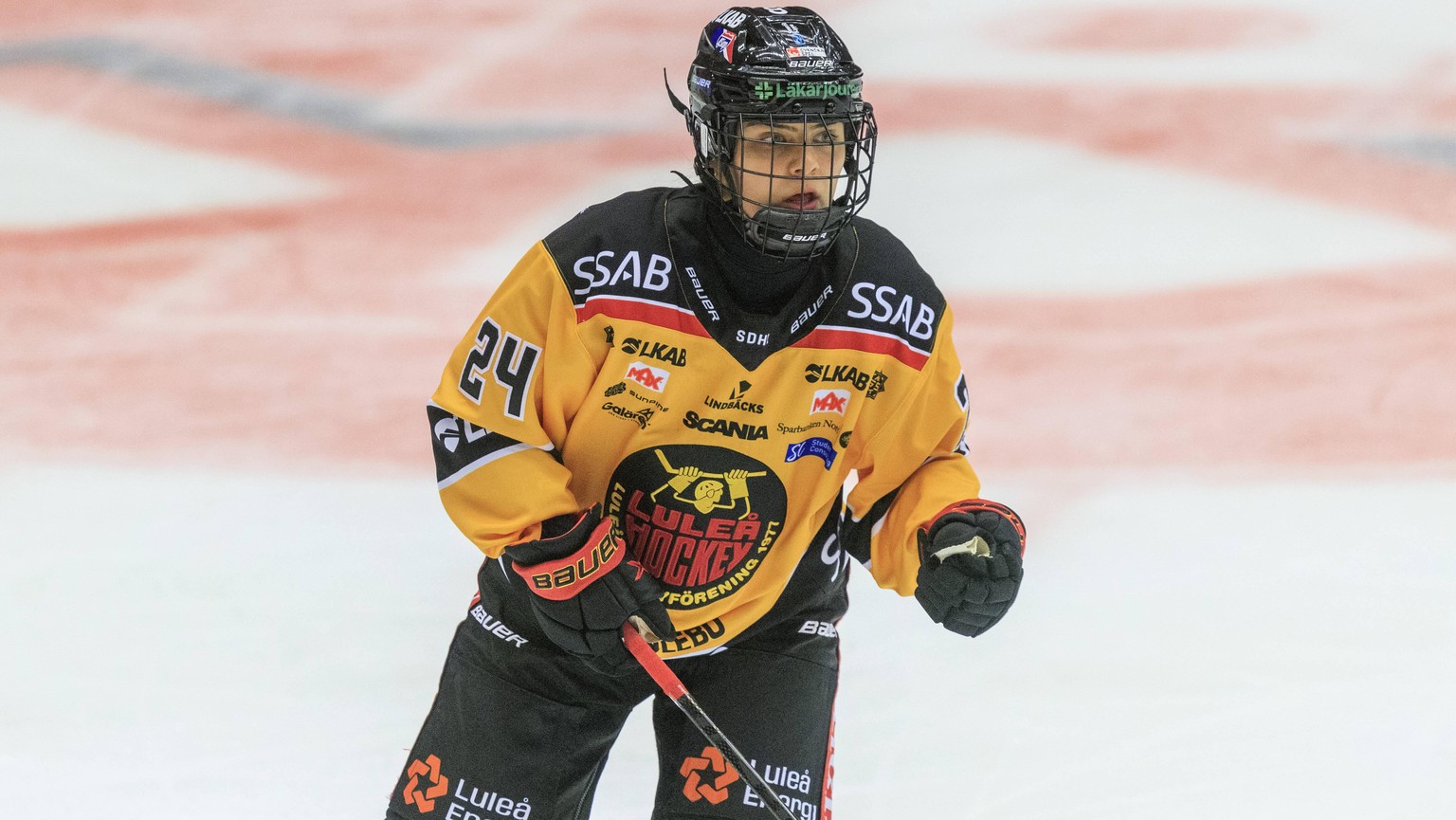 210911 Luleas Noemi Ryhner under ishockeymatchen i SDHL mellan Brynäs och Lulea den 11 september 2021 i Gävle. *** 210911 Luleas Noemi Ryhner during the ice hockey match in SDHL between Brynäs and Lul ...