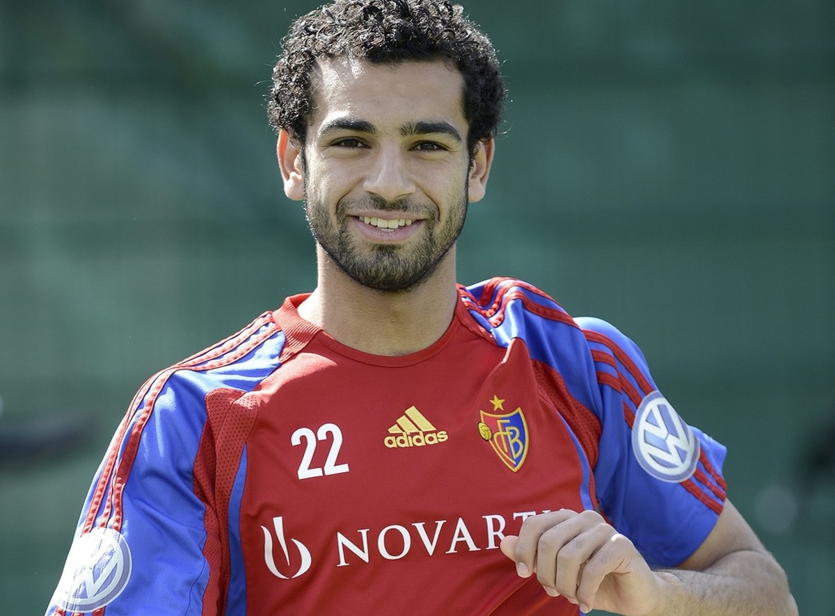 Mohamed Salah of Switzerland's soccer team FC Basel during a training session in the St. Jakob-Park training area in Basel, Switzerland, on Tuesday, August 7, 2012. Switzerland's FC Basel is ...