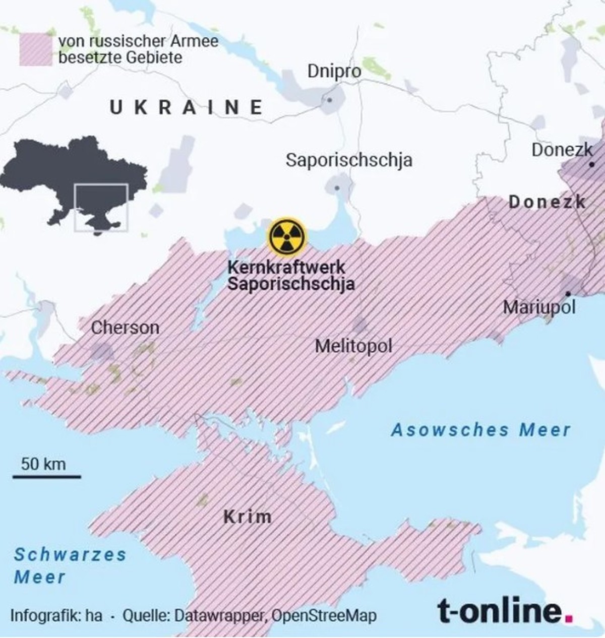 Das AKW in Saporischschja wurde im Verlaufe des Krieges von den Russen besetzt.