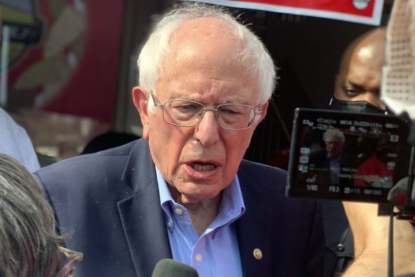 U.S. Sen Bernie Sanders, I-Vt., speaks at a rally, Friday, March 26, 2021, in Birmingham, Ala., ahead of a union vote at an Amazon warehouse in the state. Sanders said a labor victory at the tech and  ...