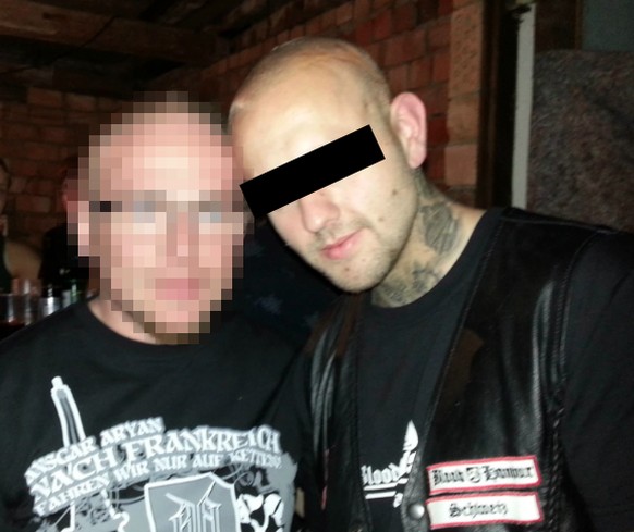 Kevin G., Frontmann der Neonazi-Band Amok (rechts).&nbsp;