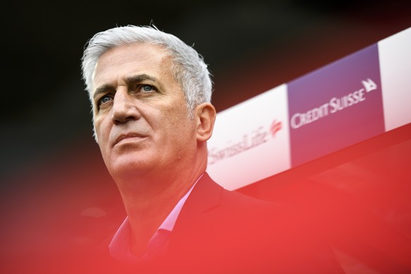 Switzerland&#039;s head coach Vladimir Petkovic, pictured during the UEFA Euro 2020 qualifying Group D soccer match between the Switzerland and Gibraltar, at the Tourbillon Stadium in Sion, Switzerlan ...