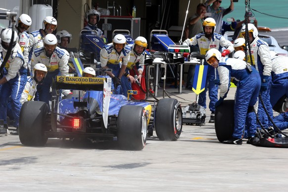 Trotz höchstem Einsatz beim Boxenstopp gibt es für Sauber in Brasilien nichts zu holen.&nbsp;