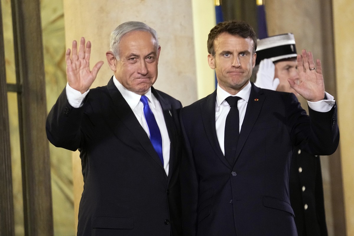 Benyamin Netanyahou, à gauche, et Emmanuel Macron, à droite, se sont rencontrés jeudi soir à l'Elysée.