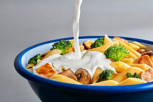Pasta mit Rahm. Immer dieser ewige Rahm. Screw that.