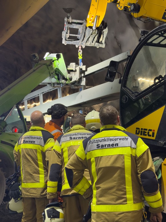 Unfall Giswil A8 Baustelle