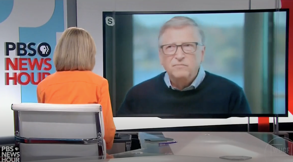 Judy Woodruff befragt Bill Gates.