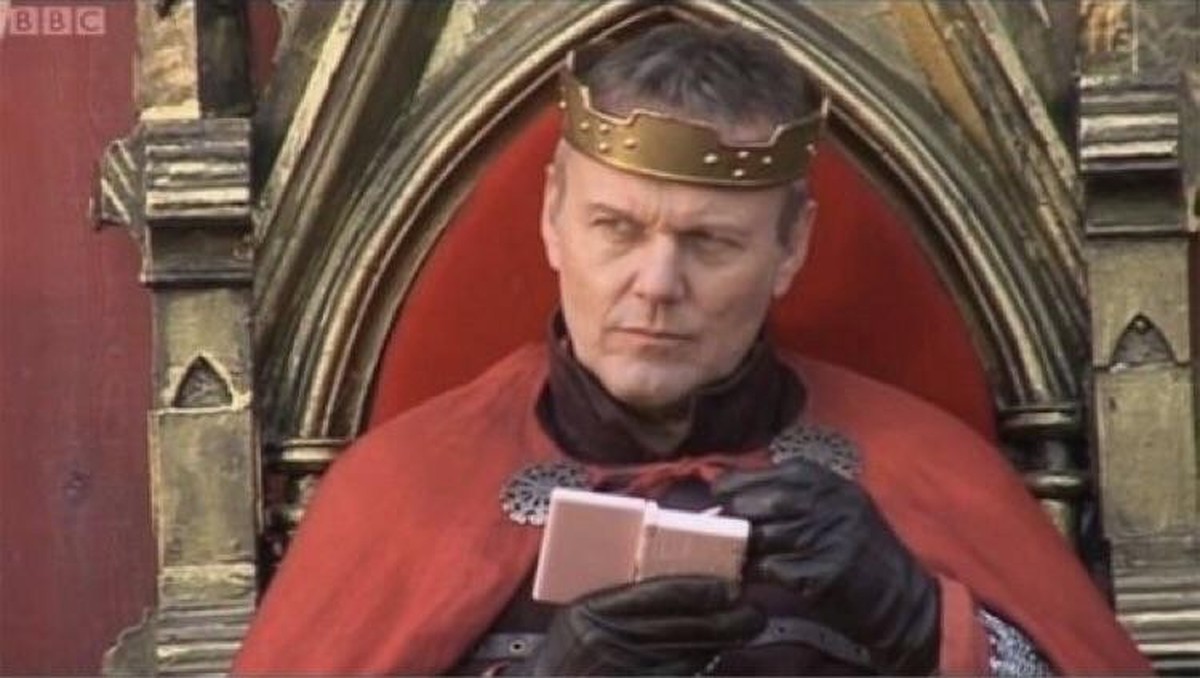 Anthony Stewart am Set von Merlin