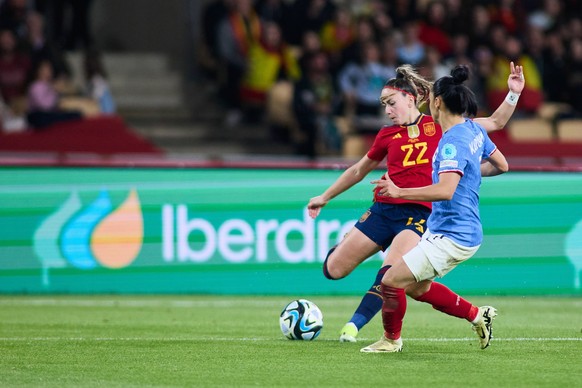 February 28, 2024, Seville, Seville, SPAIN: Athenea del Castillo of Spain in action during the Final UEFA Womens Nations League match played between Spain and France at La Cartuja stadium on February  ...