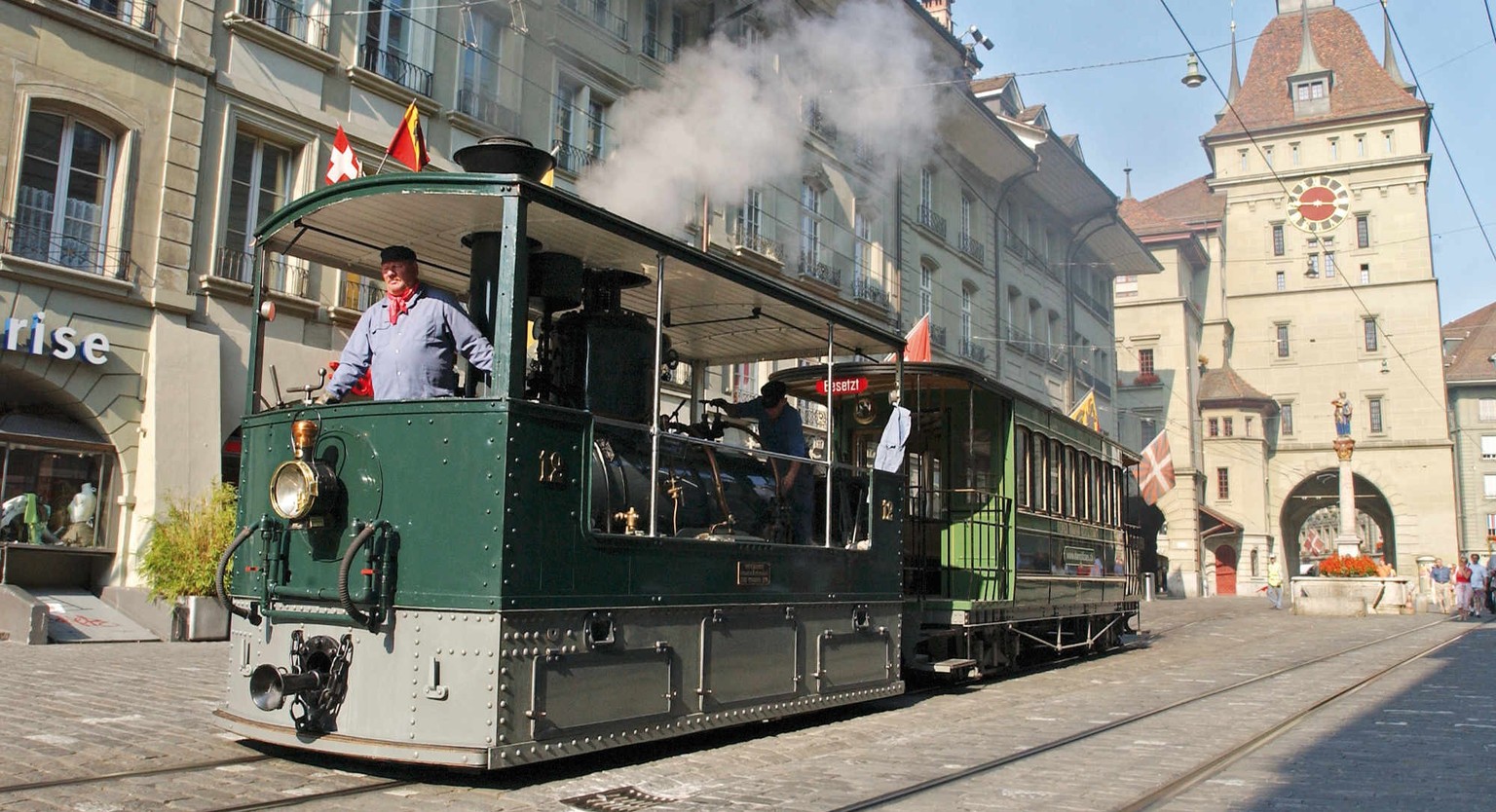 Dampftram Bern Rauszeit alte Transportmittel