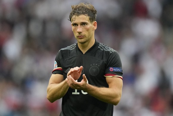 epa09311633 Leon Goretzka of Germany reacts after losing the UEFA EURO 2020 round of 16 soccer match between England and Germany in London, Britain, 29 June 2021. EPA/Frank Augstein / POOL (RESTRICTIO ...