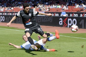 Im Tackling gegen Aaraus Luca Radice: So wird man Raphael Koch frühestens Mitte August wieder sehen.