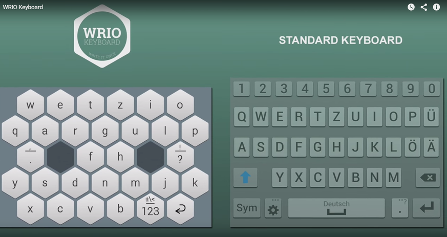 Die WRIO-Tastatur soll das Getippe auf dem Handy schneller und leichter machen.