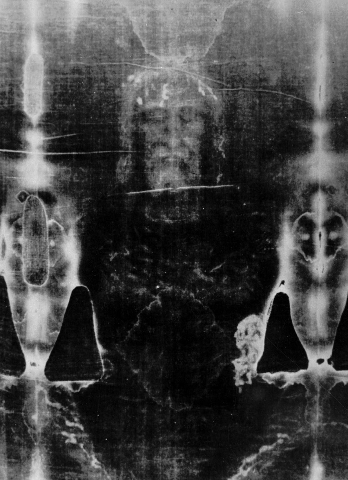 The Shroud of Turin is shown in this 1979 photo. A new analysis of pollen grains and plant images on the Shroud of Turin places its origin to Jerusalem before the 8th Century. The study gives a boost  ...