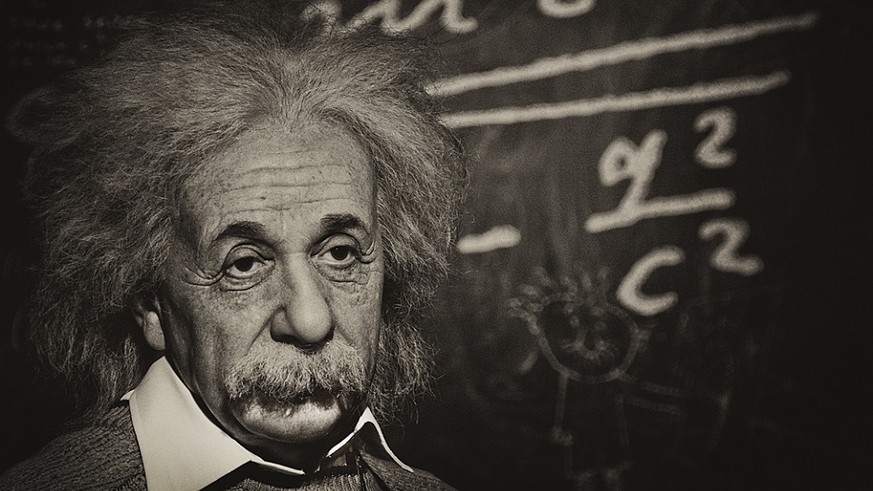 Der Symbolmensch für Weisheit: Albert Einstein.