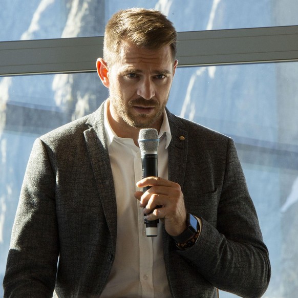 20191026 Pressekonferenz Spengler Cup in Andermatt OBERALP - ANDERMATT, SCHWEIZ - OCTOBER 26: HC Davos Sportchef Raeto Raffainer w