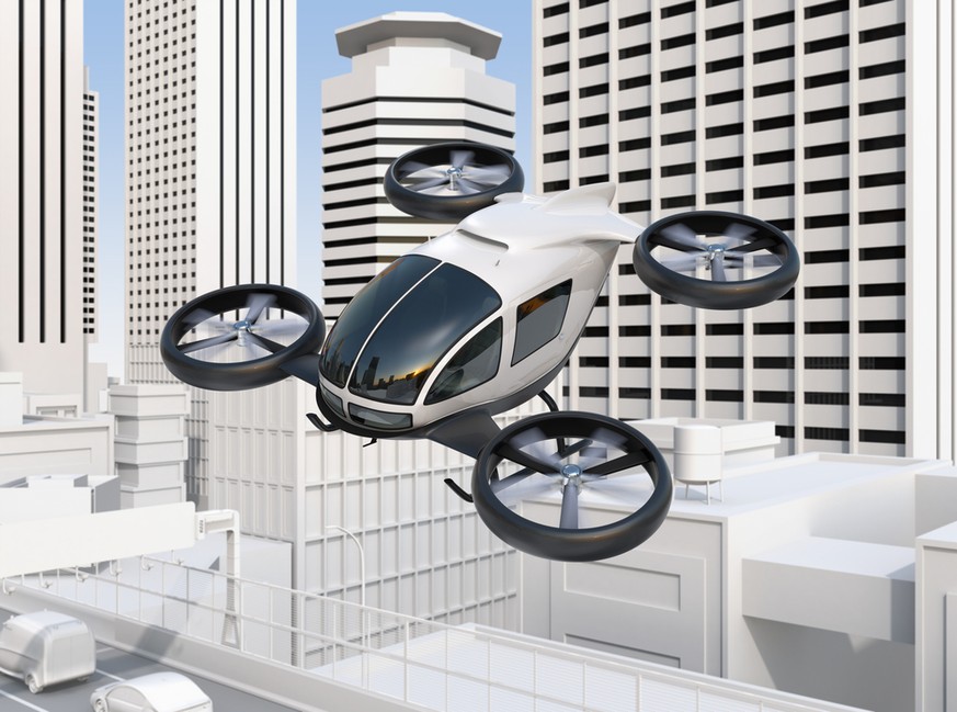 So könnten Lufttaxis aussehen und für einen schnellen Transport in Städten sorgen.&nbsp;