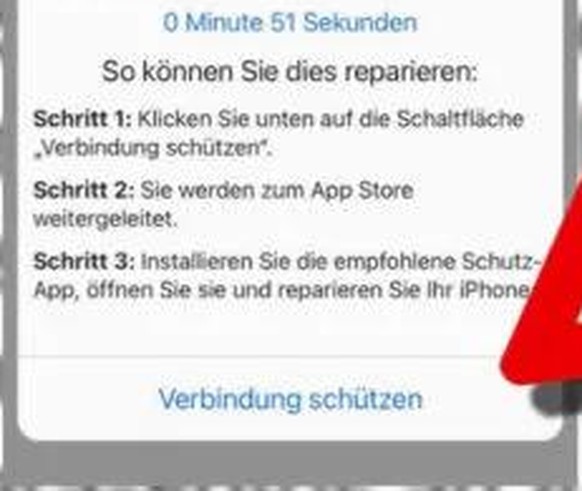 Ein Countdown soll das Opfer dazu verleiten, rasch zu reagieren.