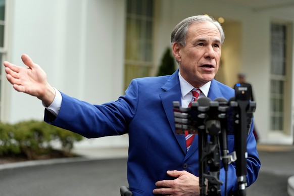 FILE - Texas Gov. Greg Abbott speaks to reporters outside the West Wing of the White House, Feb. 5, 2025, in Washington. (AP Photo/Alex Brandon, File)
Election 2026 Texas Governor