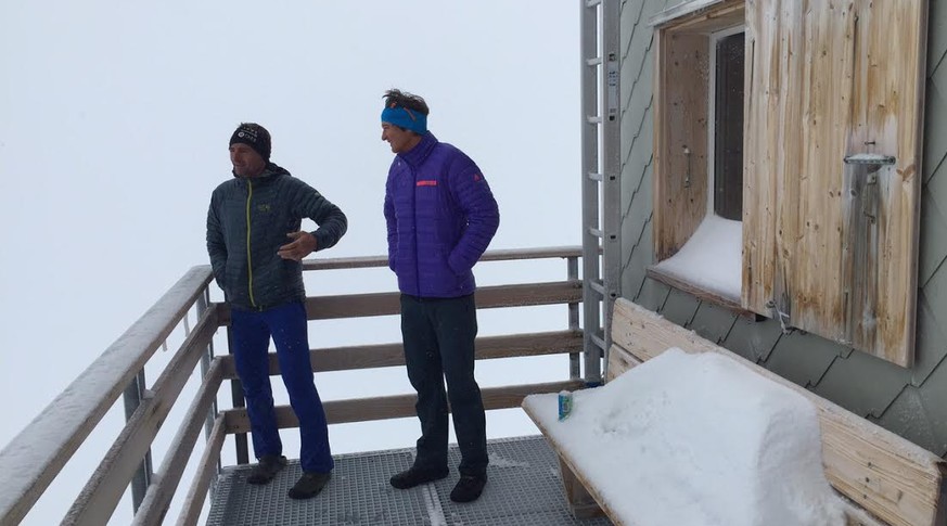 Ueli Steck (l.) mit Michael Wohlleben.