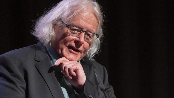 Peter Bodenmann, alt Praesident SP Schweiz und alt Nationalrat SP, an der Abschiedsfeier fuer Helmut Hubacher, dem ehemaligen Praesidenten und Nationalrat der SP, in Basel am Freitag, 25. September 20 ...
