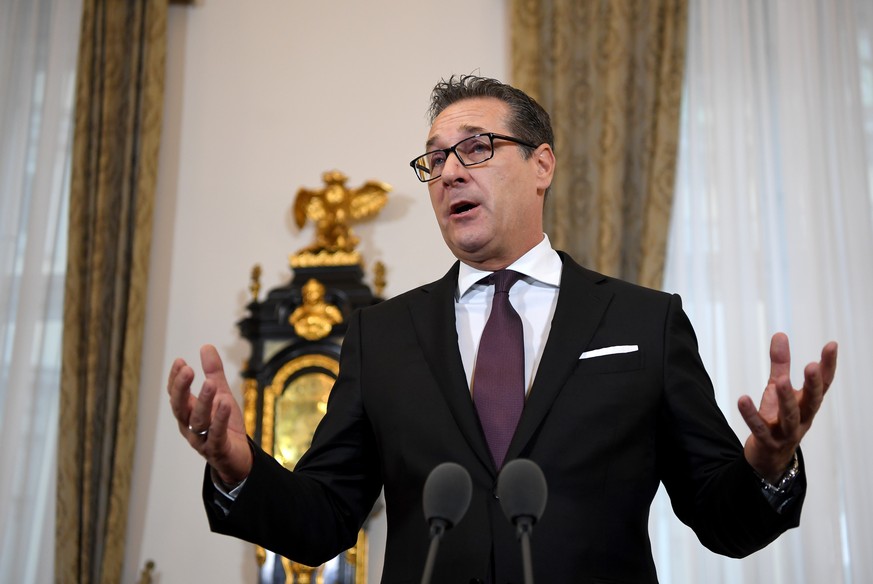 VK Heinz Christian Strache im Rahmen einer Sitzung des Ministerrates am Mittwoch, 31. Jaenner 2018, in Wien. (KEYSTONE/APA/Roland Schlager)