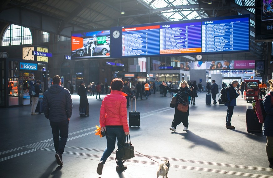 Hauptbahnhof Zürich, Februar 2019.