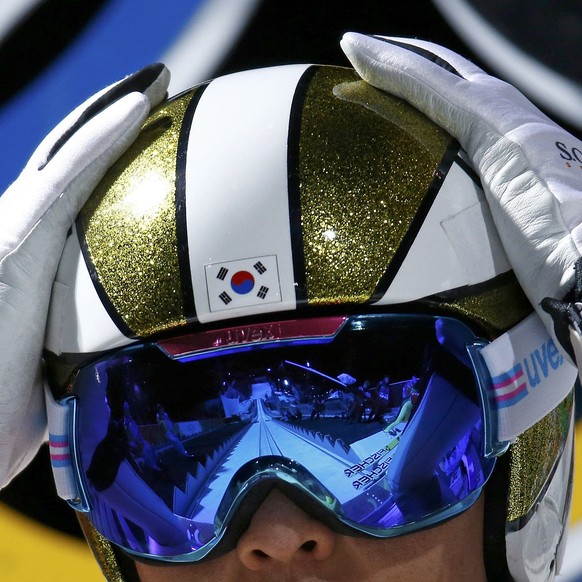 Immerhin der Helm ist golden: Choi an den Spielen in Sotschi.