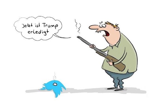 Twitter löscht Trumps Konto dauerhaft ++ Erste republikanische Senatorin fordert Rücktritt\nOops, da hat einer den Vogel abgeschossen...
oder ihm wurden ganz einfach die Flügel gestutzt.
