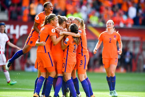 EM-Final der Frauen, 2017. Niederlande gegen Dänemark. Niederlande gewinnen den Final 4:2.