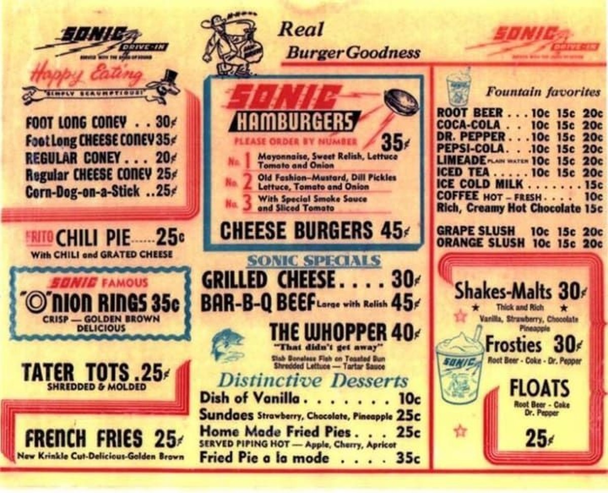 sonic fast food vintage menu https://www.pinterest.co.uk/pin/237564949086839733/
