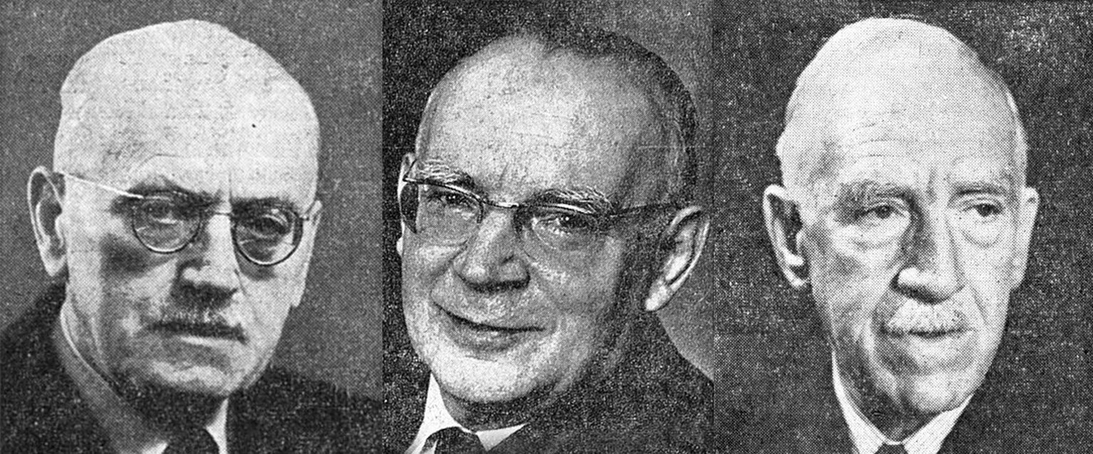Die Chefredaktoren des Bund, Ernst Schürch; der NZZ, Willy Bretscher sowie der Basler Nachrichten, Albert Oeri gerieten ins Visier der deutschen Gesandtschaft.