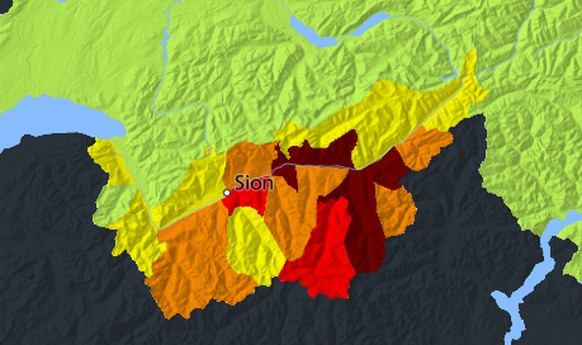 Waldbrandgefahr Wallis 22. September 2025