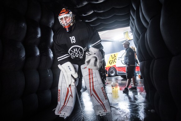 Lugano?&#039;s goalkeeper Mikko Koskinen before the friendly match between HC Lugano and HC Innsbruck at the ice stadium Corner Arena in Lugano, Switzerland, on Saturday, 27 August 2022. (KEYSTONE/Ti- ...