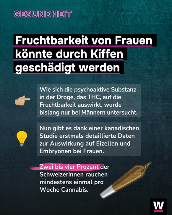 &lt;p&gt;&lt;strong&gt;THC, der psychoaktive Stoff in Cannabis, kann die Qualität von Eizellen beeinträchtigen und die Chancen auf eine Schwangerschaft senken.&lt;/strong&gt;&lt;/p&gt;