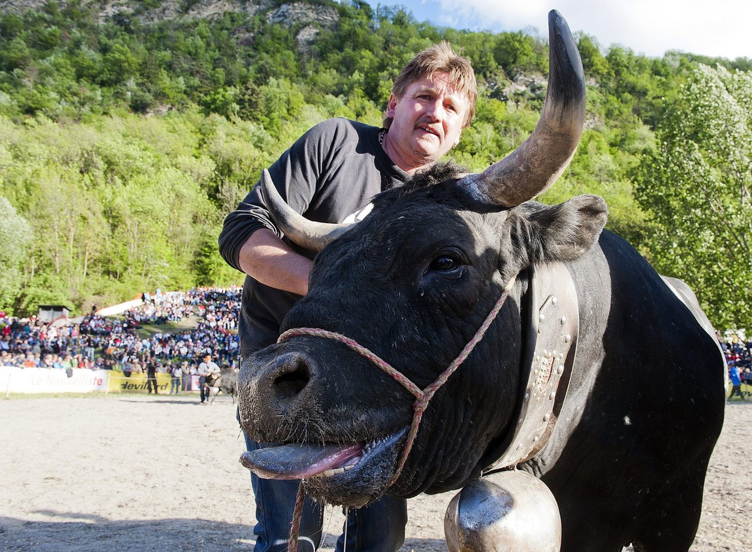 «Schakira» und Besitzer Sepp Karlen.