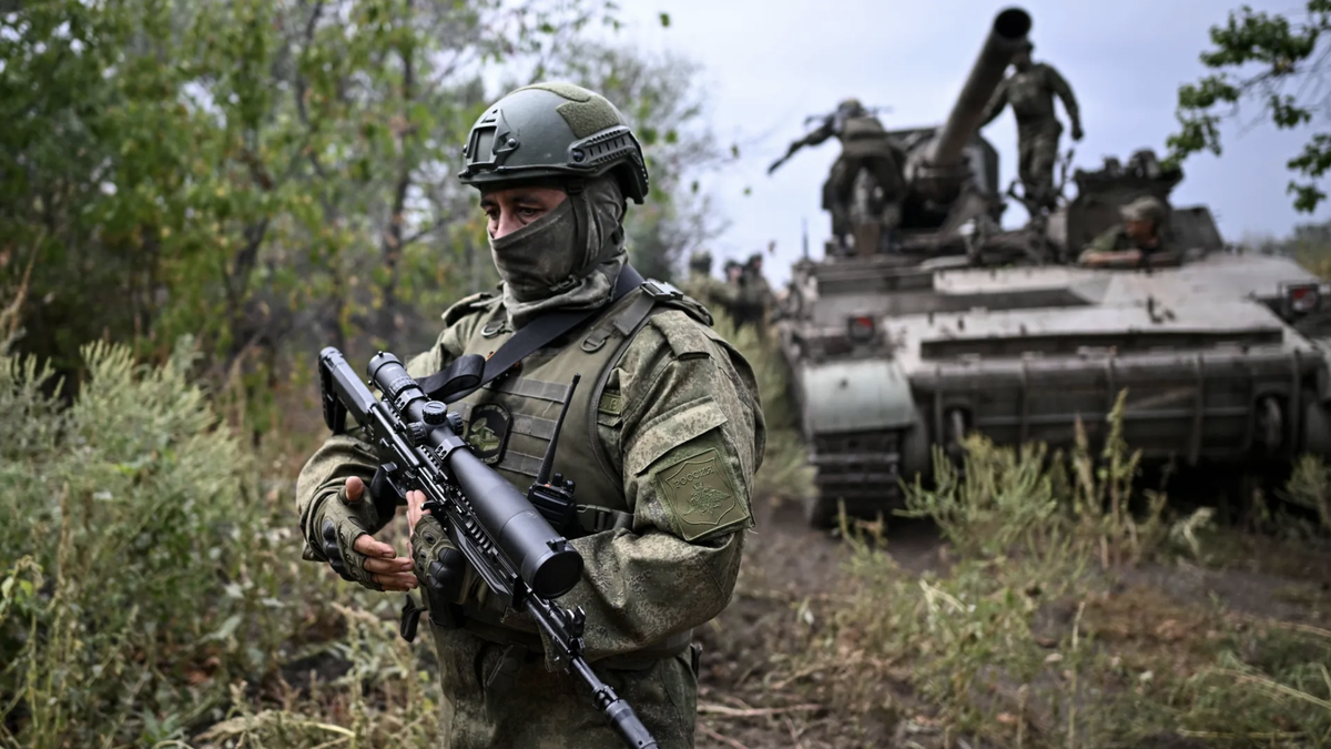 Une position russe à l’est de l’Ukraine : L’armée russe progresse actuellement lentement dans le Donbass.