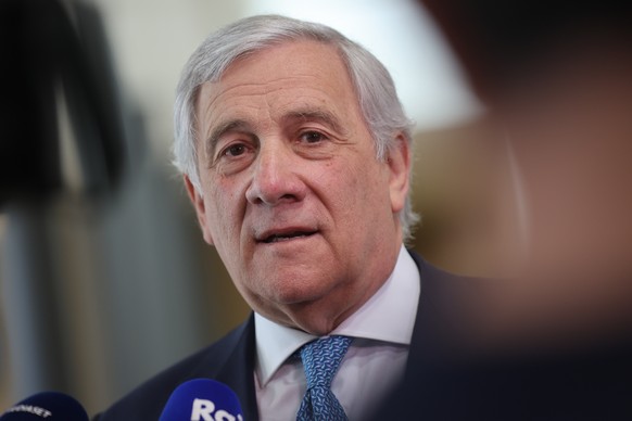 epa13038322 Italian Foreign Minister Antonio Tajani ahead of the European Foreign Affairs Council meeting in Luxembourg, 15 June 2026. EU foreign ministers will discuss Russia's war of aggression ...