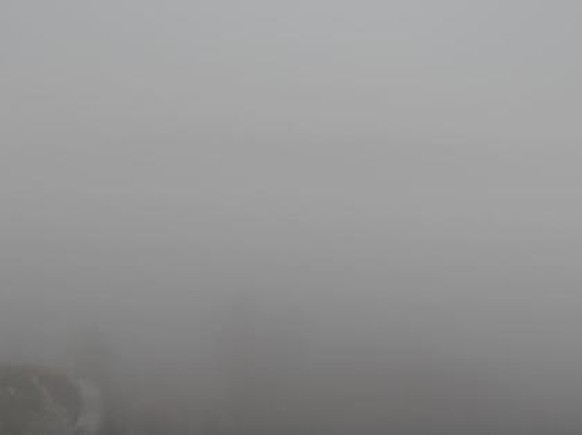 In Zürich gabs zwar keinen Schnee, aber die Sicht vom Uetliberg war getrübt.