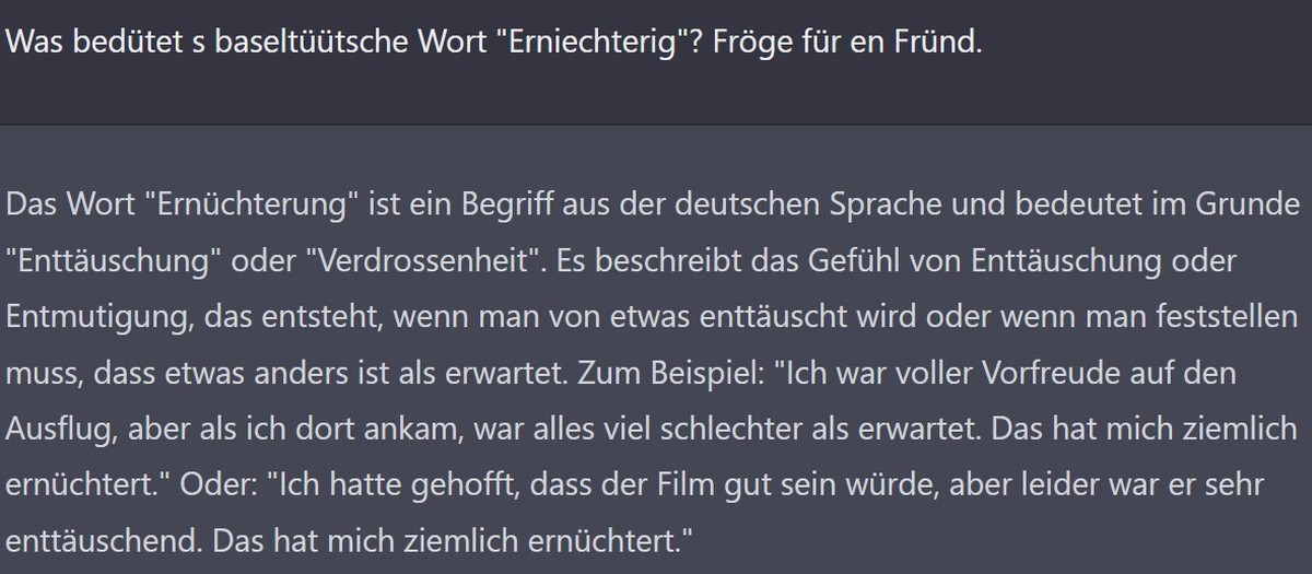 Die KI irrt: Walliserdeutsch hat seine Wurzeln im Althochdeutschen, siehe Wikipedia.