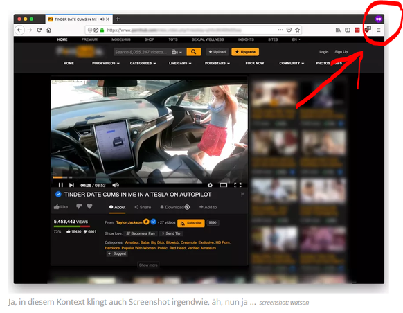 Elon Musk kommentiert Tesla-Porno (mit Autopilot) â und das Internet schÃ¤umt Ã¼ber
Scheint mir ein erfahrener Nutzer zu sein...