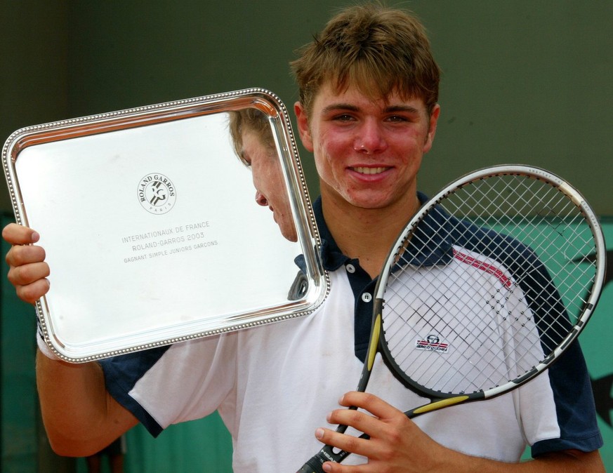 Das waren noch Zeiten: Stan Wawrinka im Juni 2003 mit dem Juniorentitel beim French Open. Ein Jahr zuvor wurde er Profi.