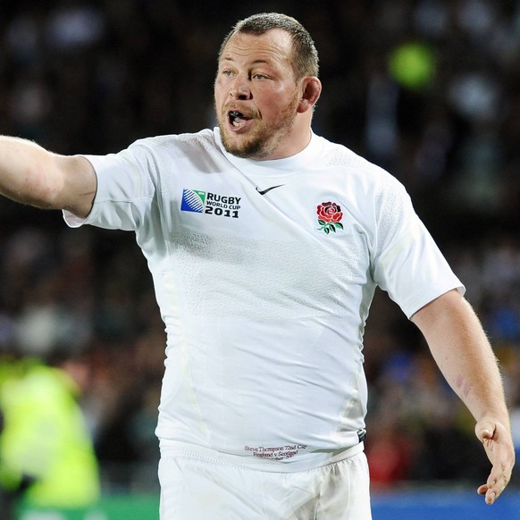 Bildnummer: 08697858 Datum: 01.10.2011 Copyright: imago/Colorsport
Rugby Union - 2011 Rugby World Cup - England vs. Scotland Steve Thompson (England) PUBLICATIONxNOTxINxUK ; Rugby WM Nationalteam Länd ...