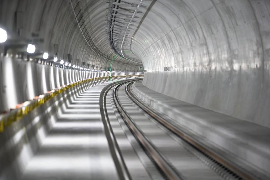 ARCHIVBILD ZUR VORSCHAU AUF DIE EROEFFNUNG DES CENERI-BASISTUNNELS, AM DONNERSTAG, 27. AUGUST 2020 - The east tunnel of the Ceneri Base Tunnel under construction, pictured between Camorino and Vezia,  ...