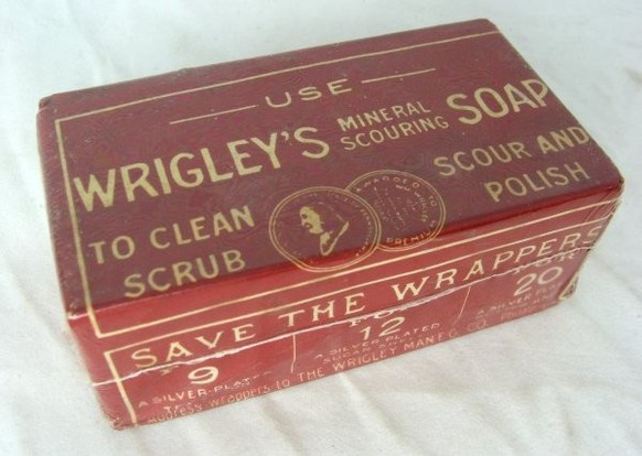 Wrigley's Seife Soap

https://new.liveauctioneers.com/item/5799139_1905-wrigleys-mineral-scouring-soap-nos-rare