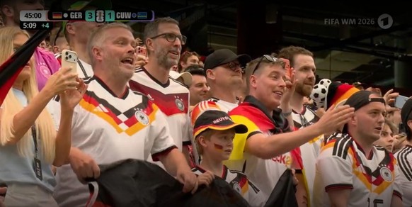 Ein Standbild aus dem Spiel, wie es in der deutschen ARD gezeigt wurde.