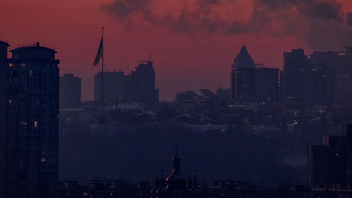 Vue sur Kiev lundi matin: même pendant la journée, les températures ne dépassent actuellement pas les moins 12 degrés.
