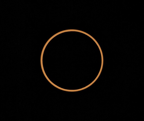 The full annular solar eclipse is seen from Valley of the Gods outside Bears Ears National Monument in Utah, on Saturday, Oct. 14, 2023. The eclipse was visible throughout most of the western United S ...