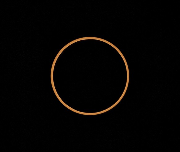 The full annular solar eclipse is seen from Valley of the Gods outside Bears Ears National Monument in Utah, on Saturday, Oct. 14, 2023. The eclipse was visible throughout most of the western United S ...